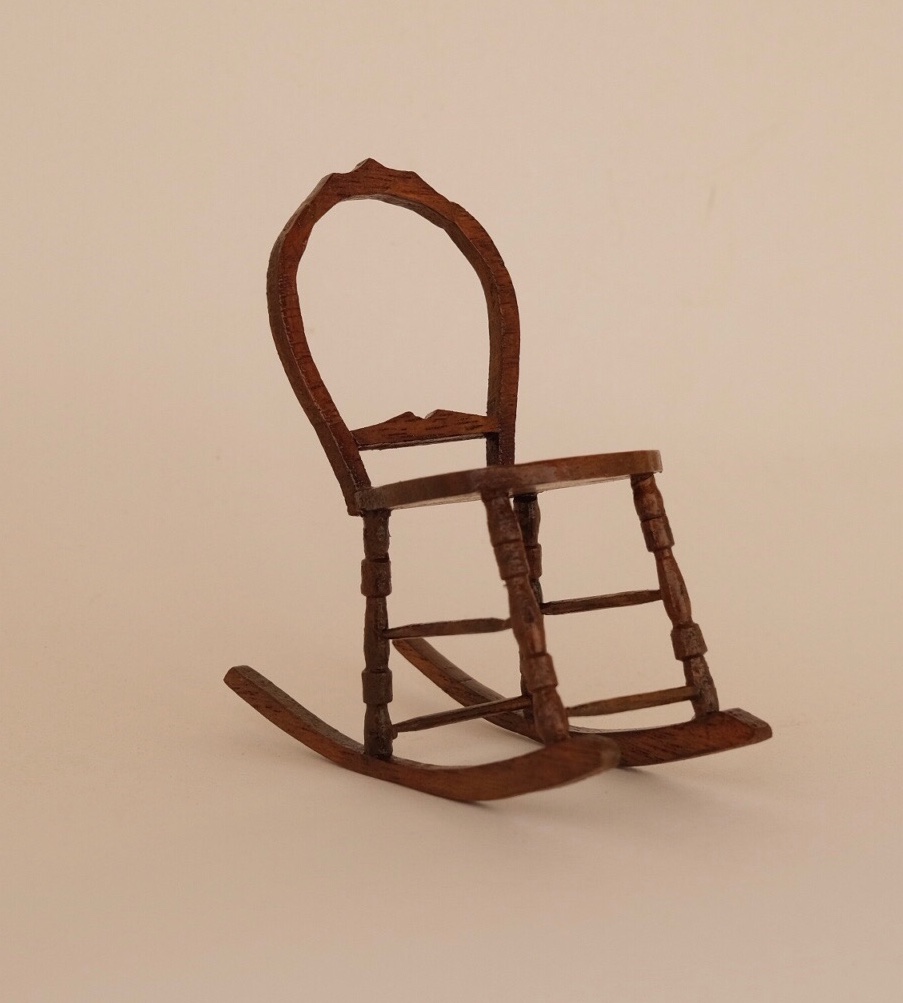 Arch Rocking Chair Handmade mahogany rocking chair - Arch House Miniatures